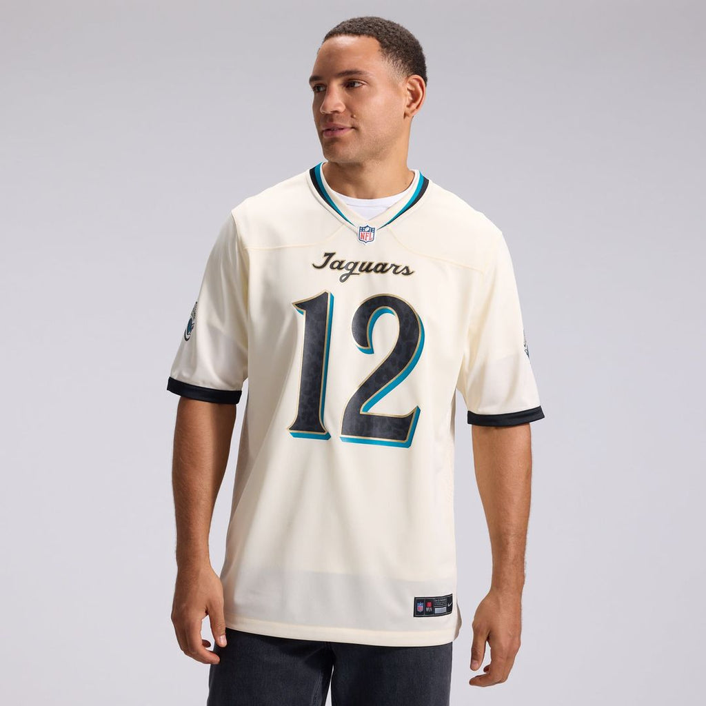 Jacksonville Jaguars Travis Hunter Natural 2026 Rivalries Collection Game Jersey product image 2, provided for visual