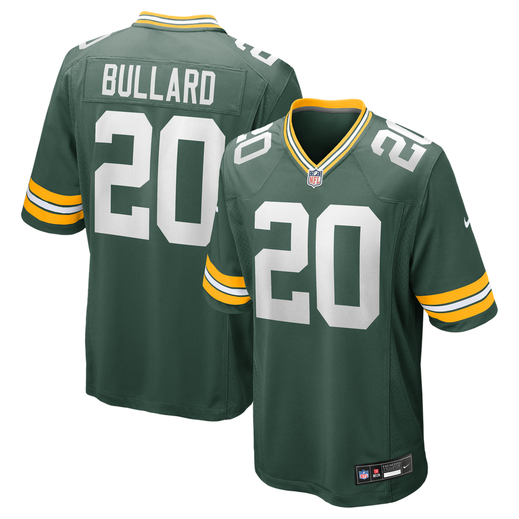 Green Bay Packers Javon Bullard Green Game Jersey product image 1, provided for visual reference and product detail review