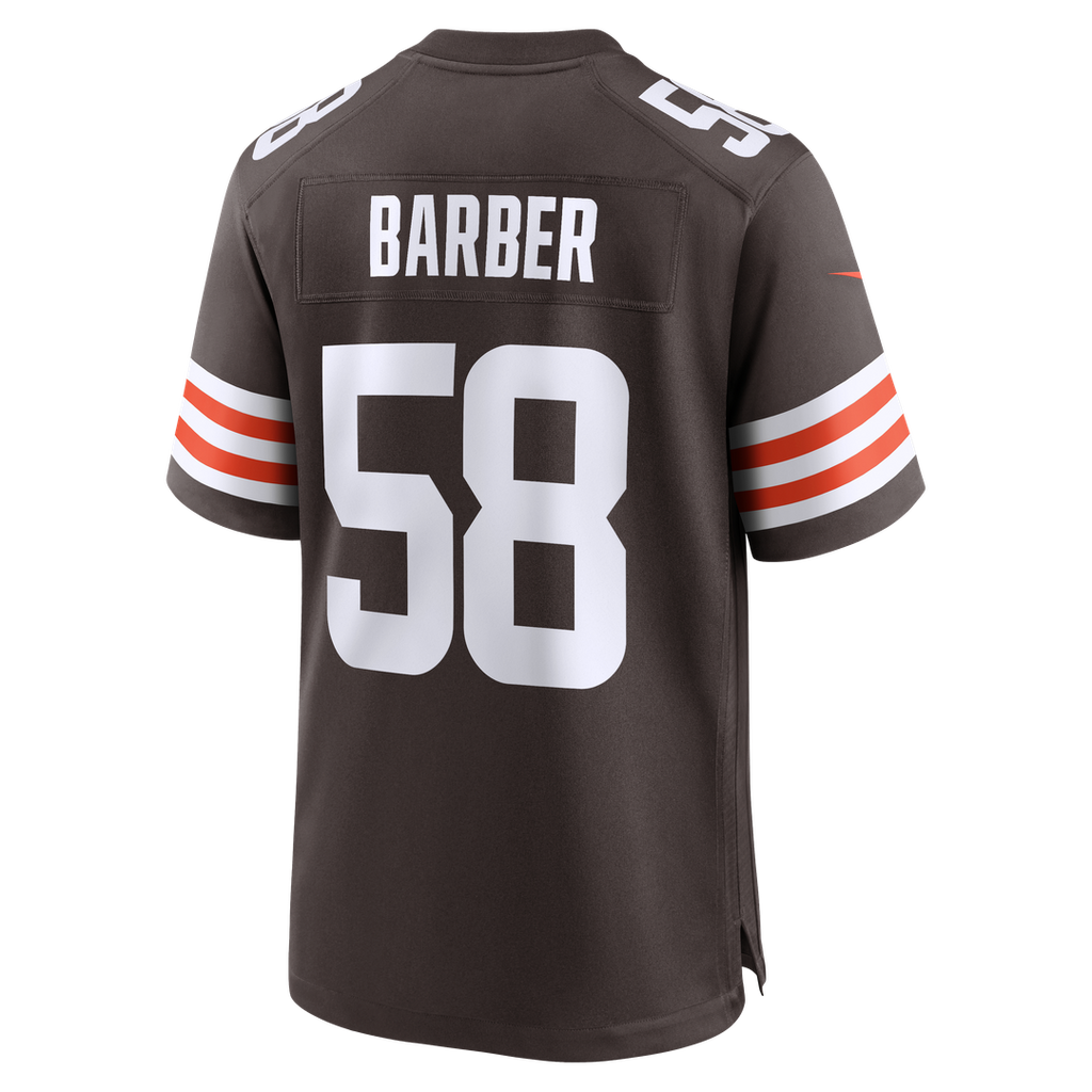 Cleveland Browns Austin Barber Brown Team Game Jersey product image 5, provided for visual reference and product detail