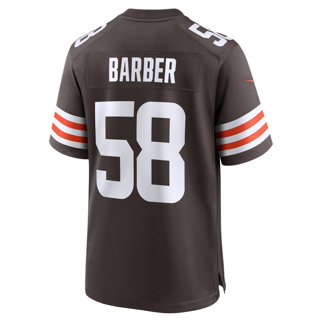 Cleveland Browns Austin Barber Brown Team Game Jersey product image 5, provided for visual reference and product detail
