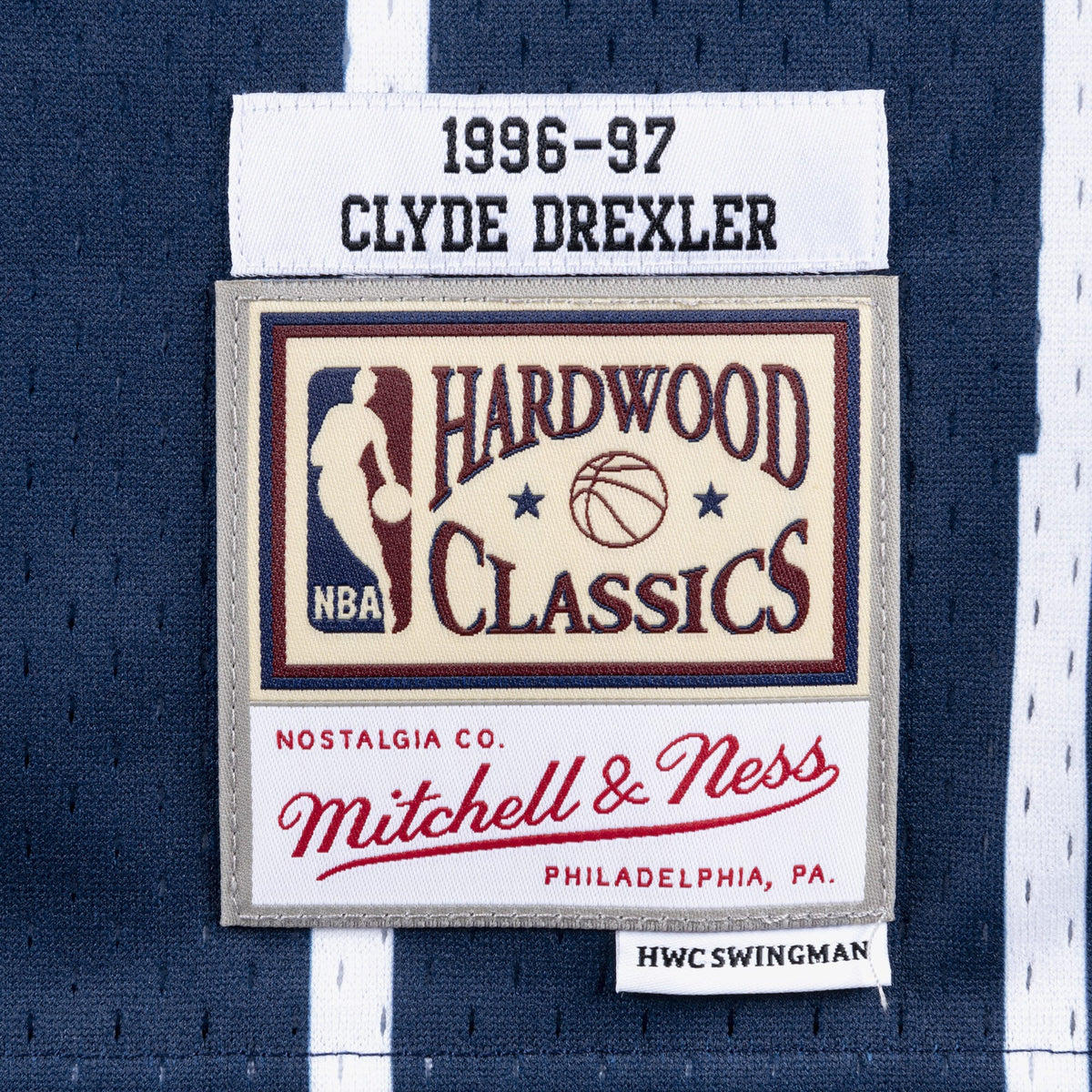 Clyde Drexler Houston Rockets 1996-97 Swingman Road Jersey product image 4, provided for visual reference and product detail