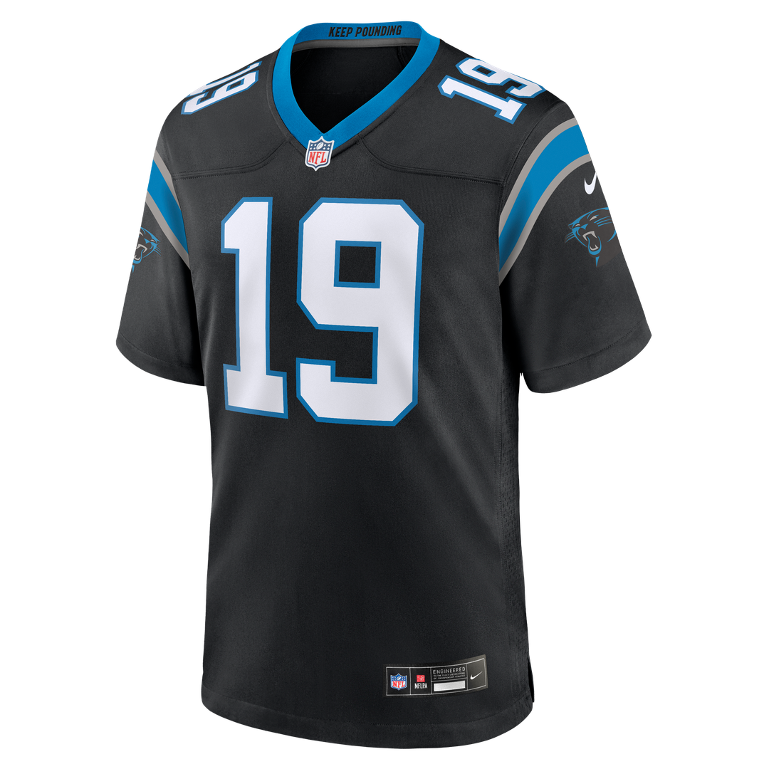 Carolina Panthers Chris Brazzell II Black Team Game Jersey product image 2, provided for visual reference and product detail