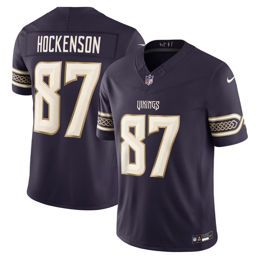 Minnesota Vikings T.J. Hockenson Purple 2026 Rivalries Collection Stitched Limited Jersey product image 1, provided for