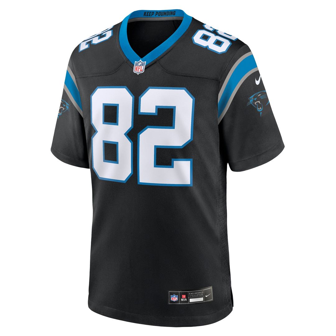Carolina Panthers Tommy Tremble Black Team Game Jersey product image 2, provided for visual reference and product detail