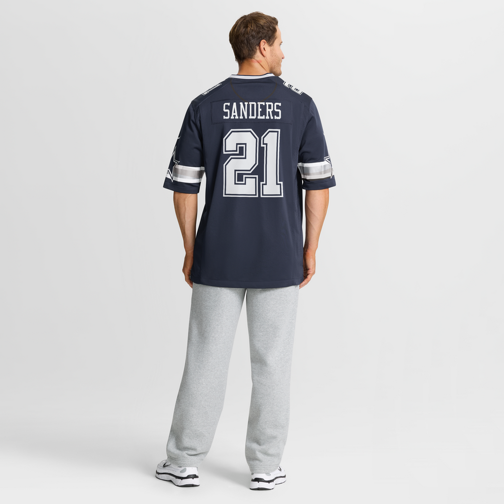 Dallas Cowboys Deion Sanders Navy Team Retired Player Game Jersey product image 8, provided for visual reference and product