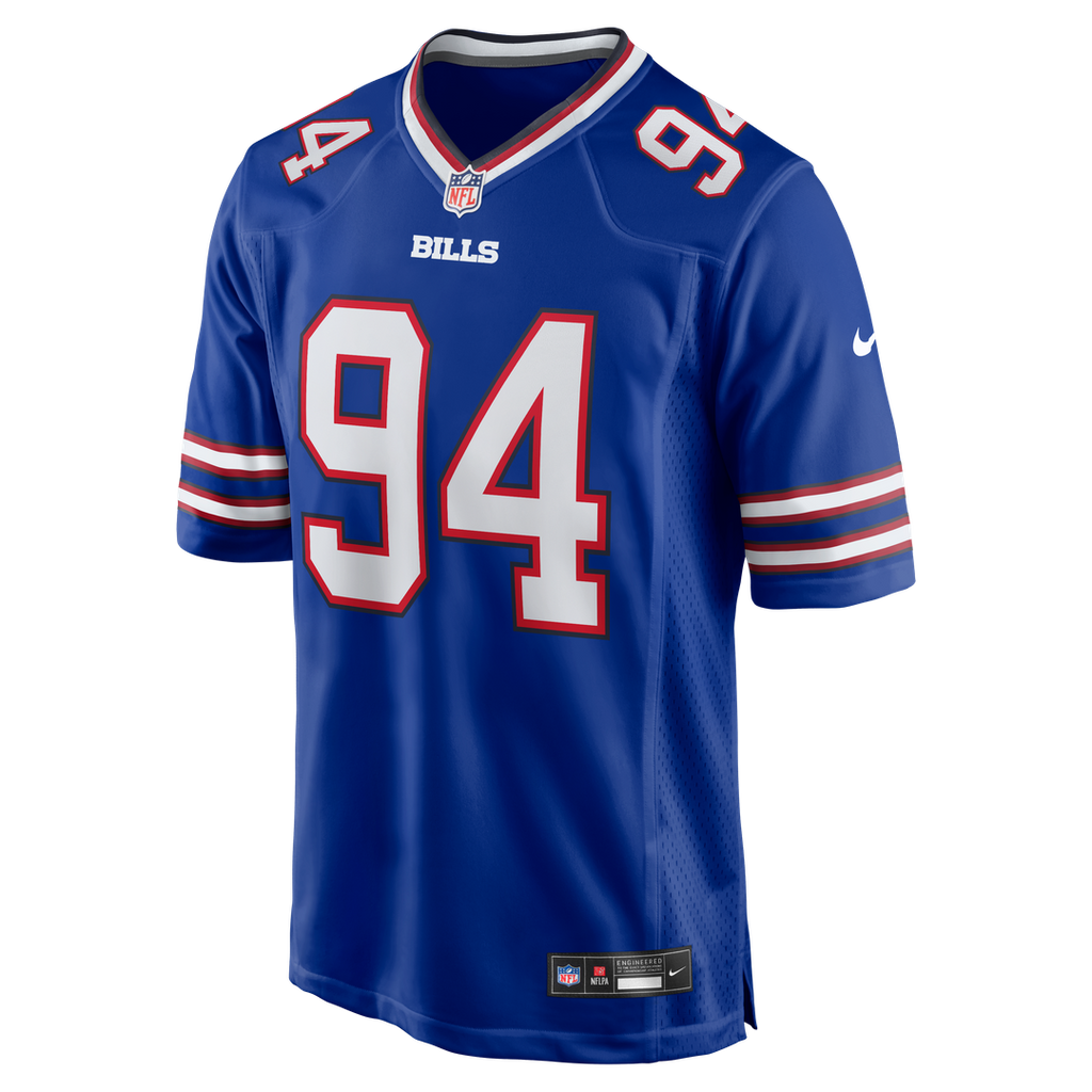 Buffalo Bills Landon Jackson Royal Team Game Jersey product image 2, provided for visual reference and product detail review