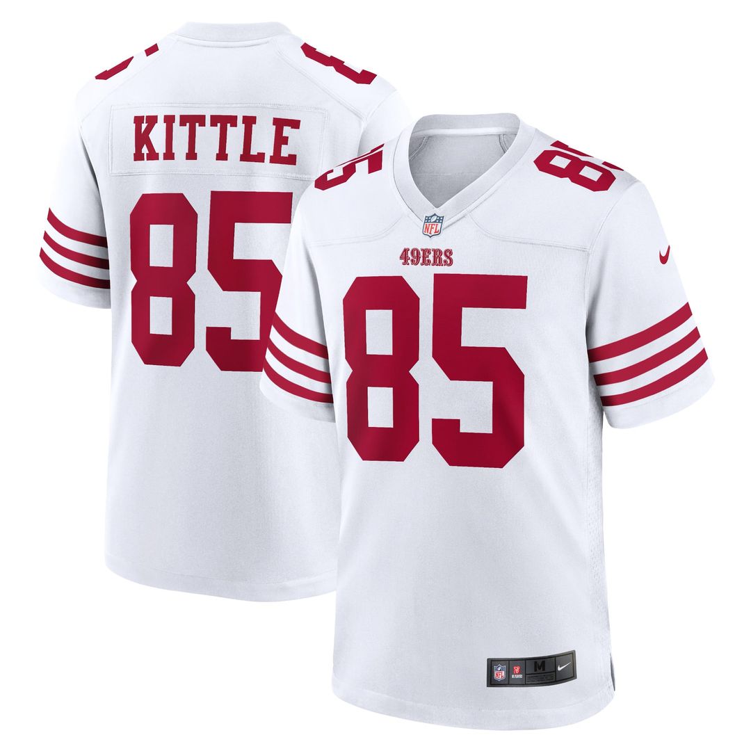 San Francisco 49ers George Kittle White Player Game Jersey product image 4, provided for visual reference and product detail