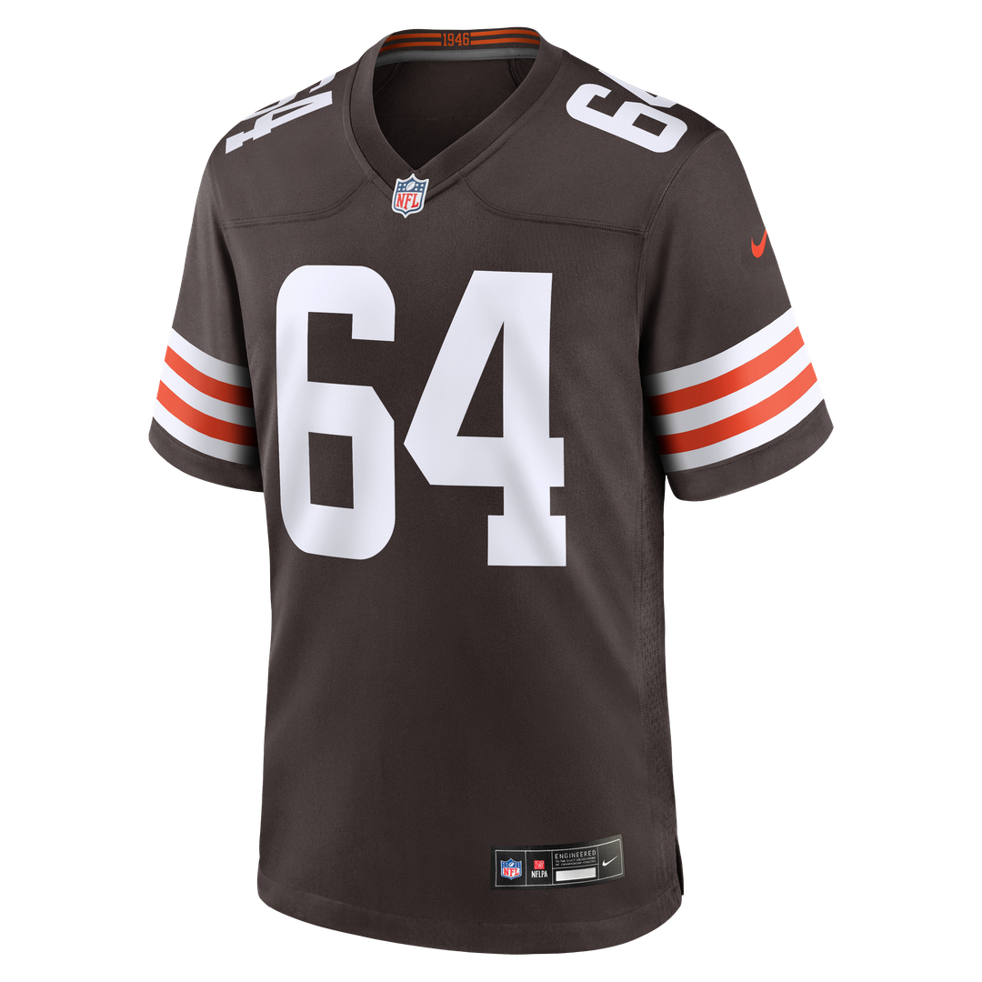 Cleveland Browns Joe DeLamielleure Brown Game Retired Player Jersey product image 2, provided for visual reference and