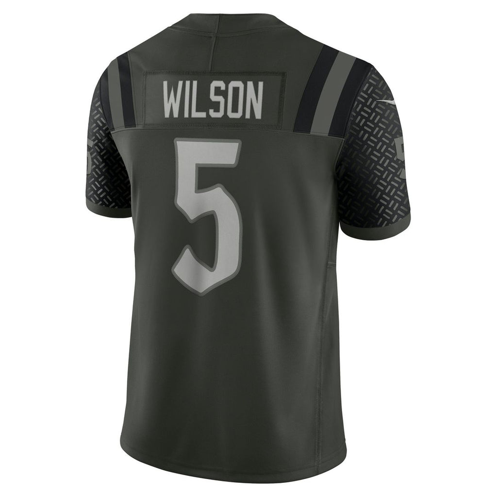 New York Jets Garrett Wilson Green Rivalries Collection Stitched Limited Jersey product image 3, provided for visual