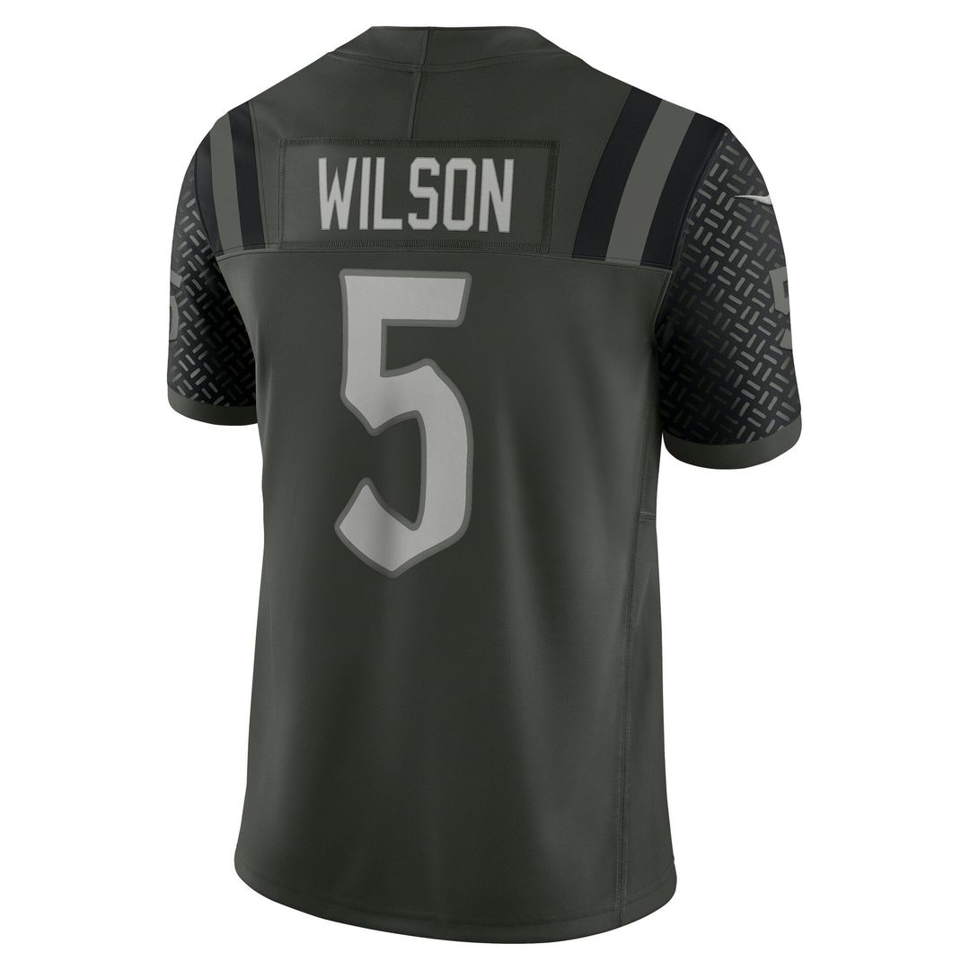 New York Jets Garrett Wilson Green Rivalries Collection Stitched Limited Jersey product image 3, provided for visual