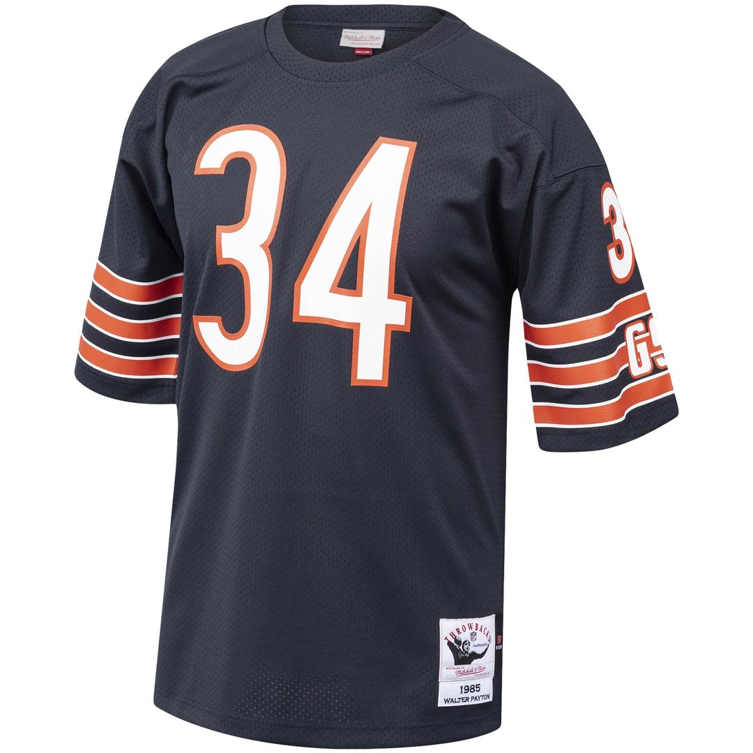 Chicago Bears 1985 Walter Payton Navy Authentic Throwback Retired Player Jersey product image 2, provided for visual