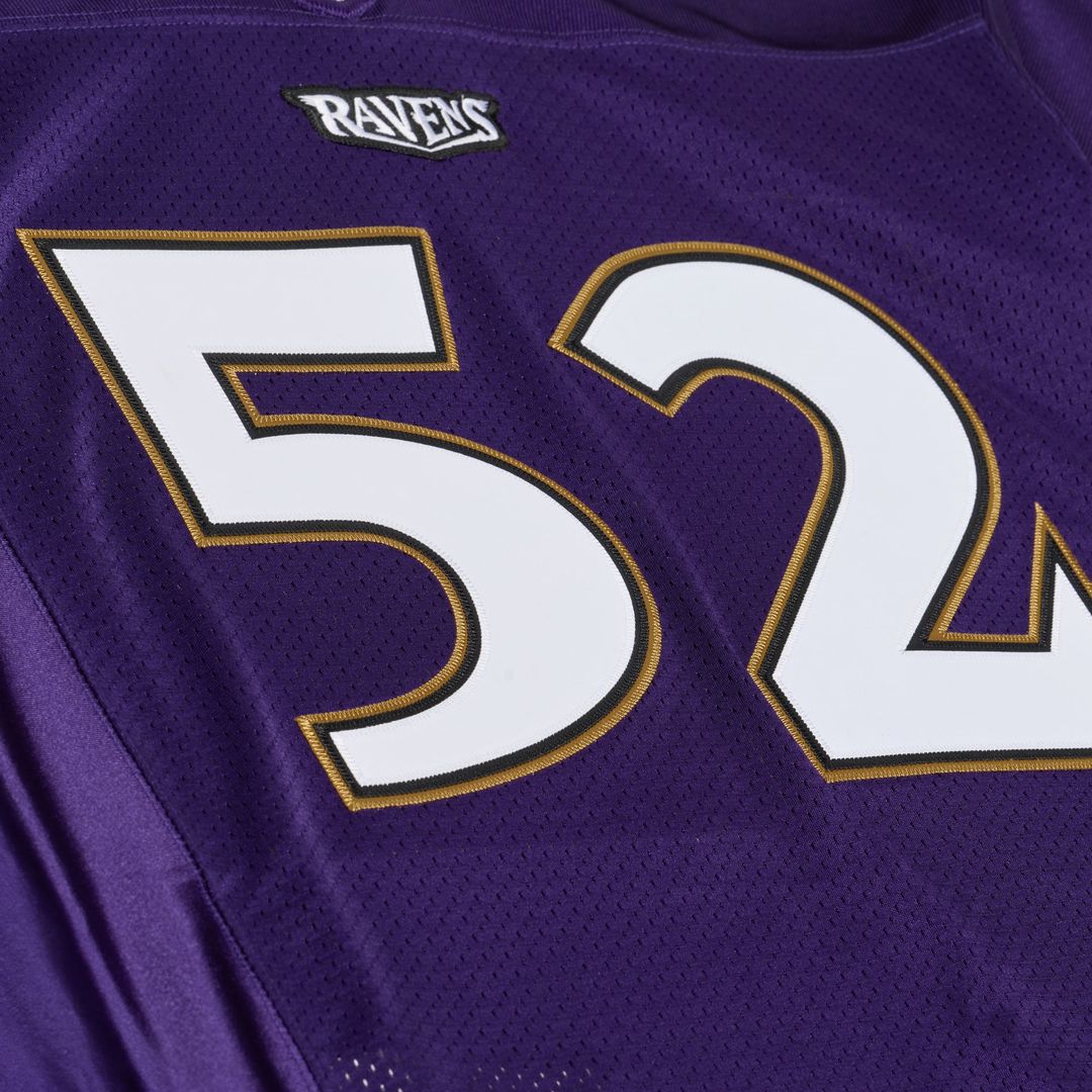 Baltimore Ravens Ray Lewis Purple 1996 Authentic Throwback Jersey product image 7, provided for visual reference and product