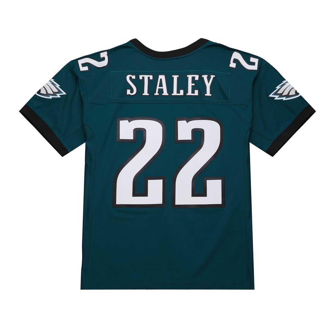 Philadelphia Eagles Duce Staley Midnight Green 2002 Legacy Replica Jersey product image 2, provided for visual reference and