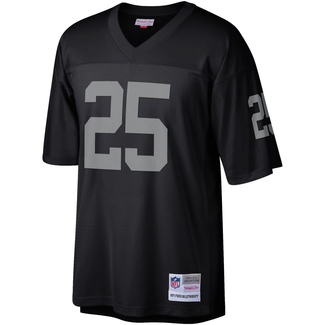 Las Vegas Raiders Fred Biletnikoff Black Legacy Replica Jersey product image 2, provided for visual reference and product
