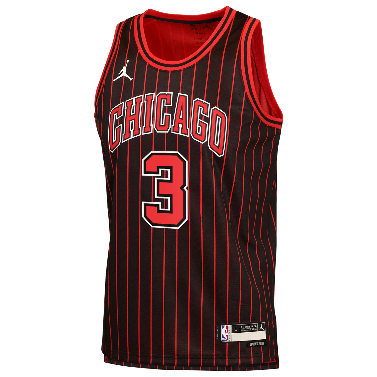 Josh Giddey Chicago Bulls Statement Edition Jersey - Black - Youth product image 3, provided for visual reference and