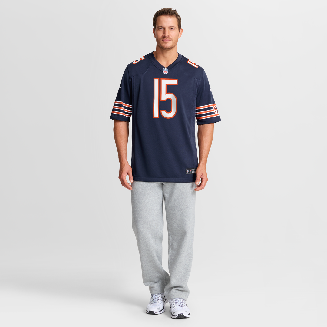 Chicago Bears Rome Odunze Navy Player Game Jersey product image 7, provided for visual reference and product detail review