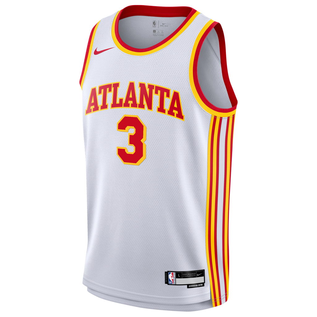 CJ McCollum Atlanta Hawks Association Edition Swingman Jersey - White - Youth product image 3, provided for visual reference