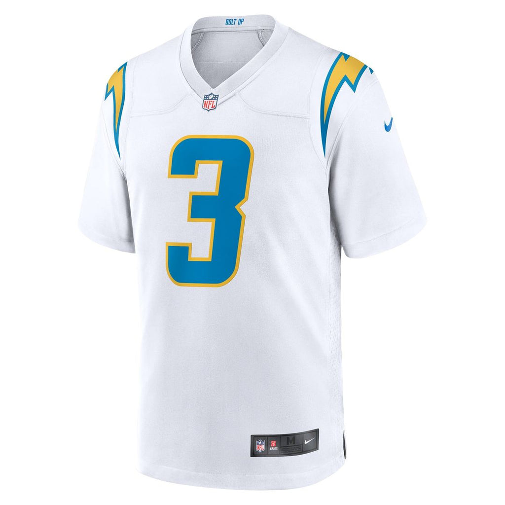 Los Angeles Chargers Derwin James Jr. White Game Jersey product image 2, provided for visual reference and product detail