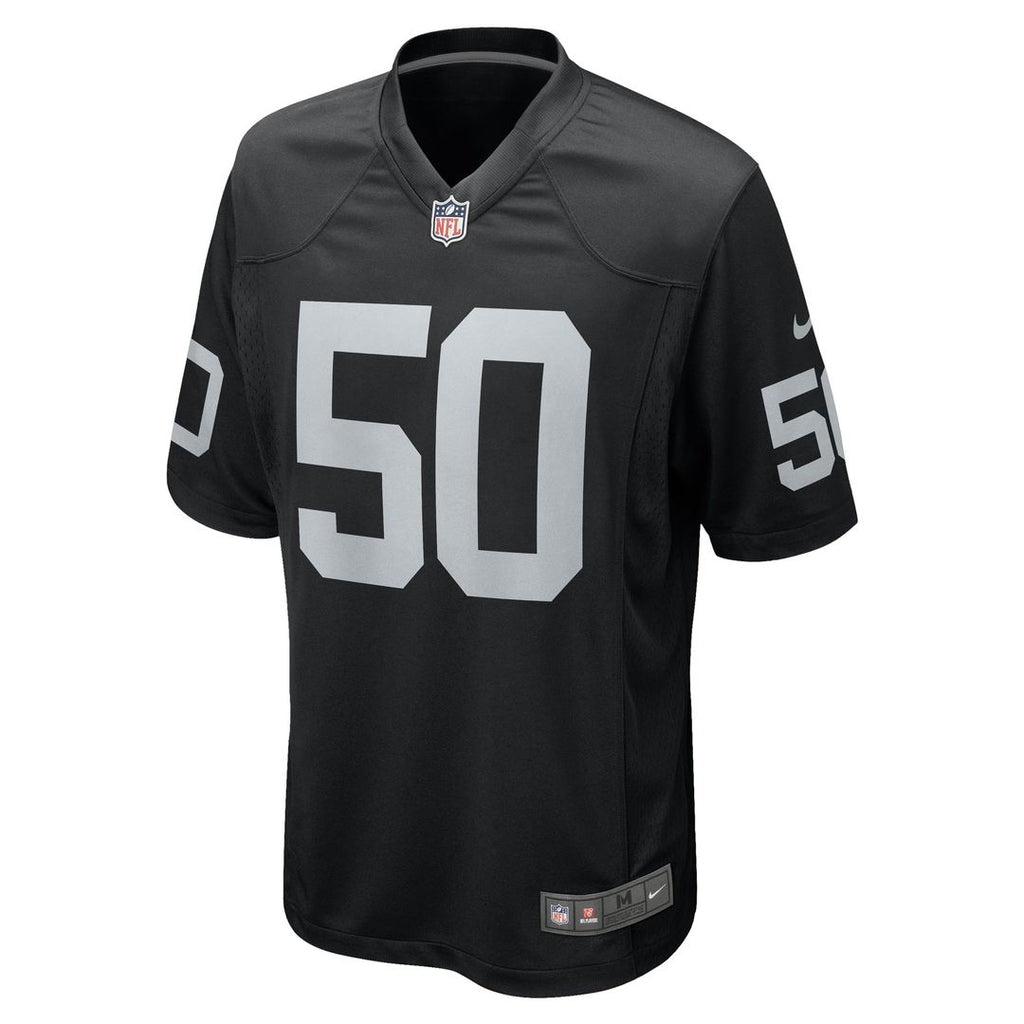 Las Vegas Raiders Jacob Bobenmoyer Black Game Player Jersey product image 2, provided for visual reference and product