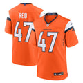 Denver Broncos Karene Reid Orange Team Game Jersey product image 1, provided for visual reference and product detail review