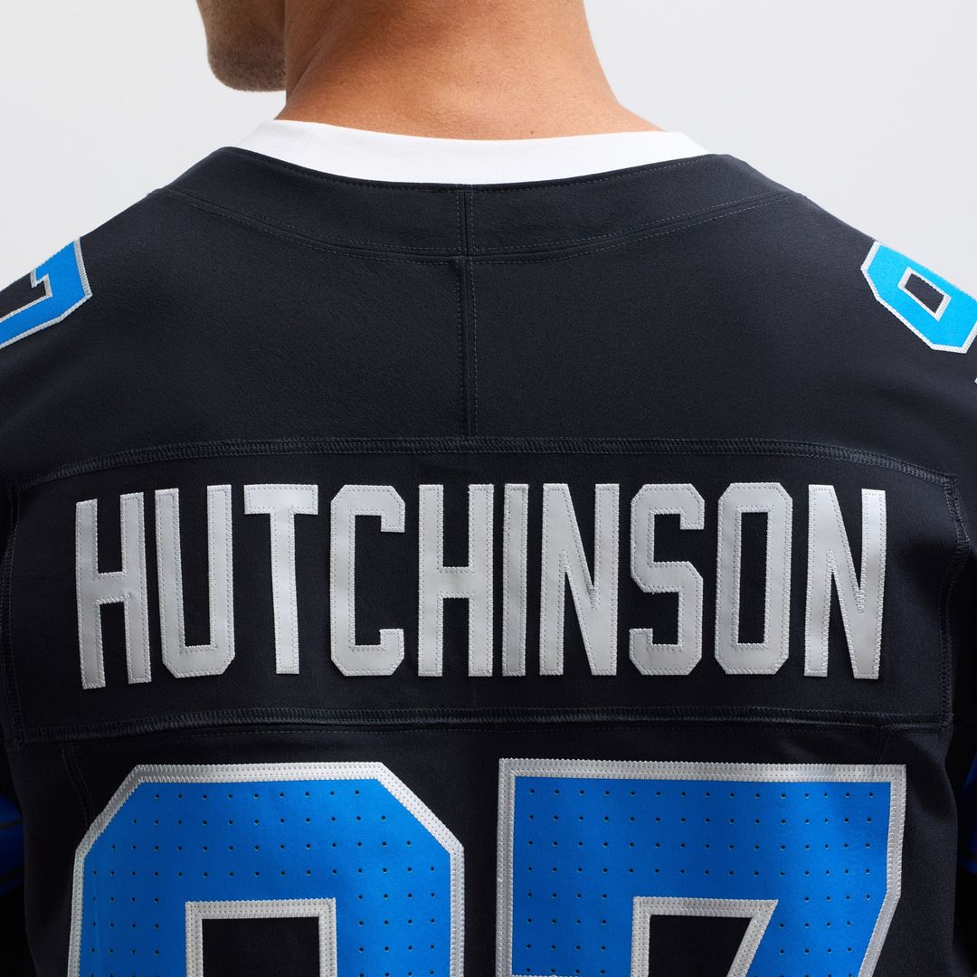 Detroit Lions Aidan Hutchinson Black Alternate Vapor F.U.S.E. Elite Jersey product image 18, provided for visual reference