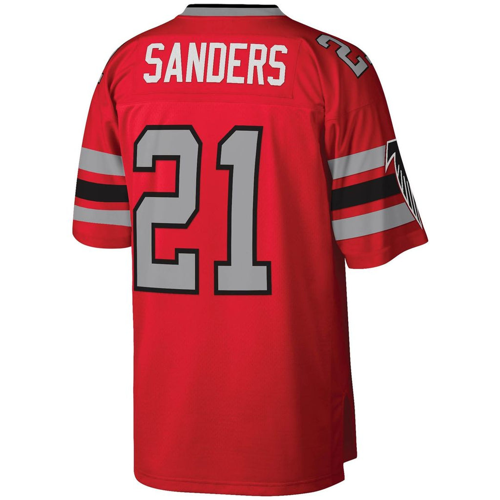 Atlanta Falcons Deion Sanders Red Legacy Replica Jersey product image 6, provided for visual reference and product detail