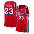 Philadelphia 76ers Jordan Brand Statement Edition Swingman Jersey - Red - Lebron James - Unisex product image 1, provided