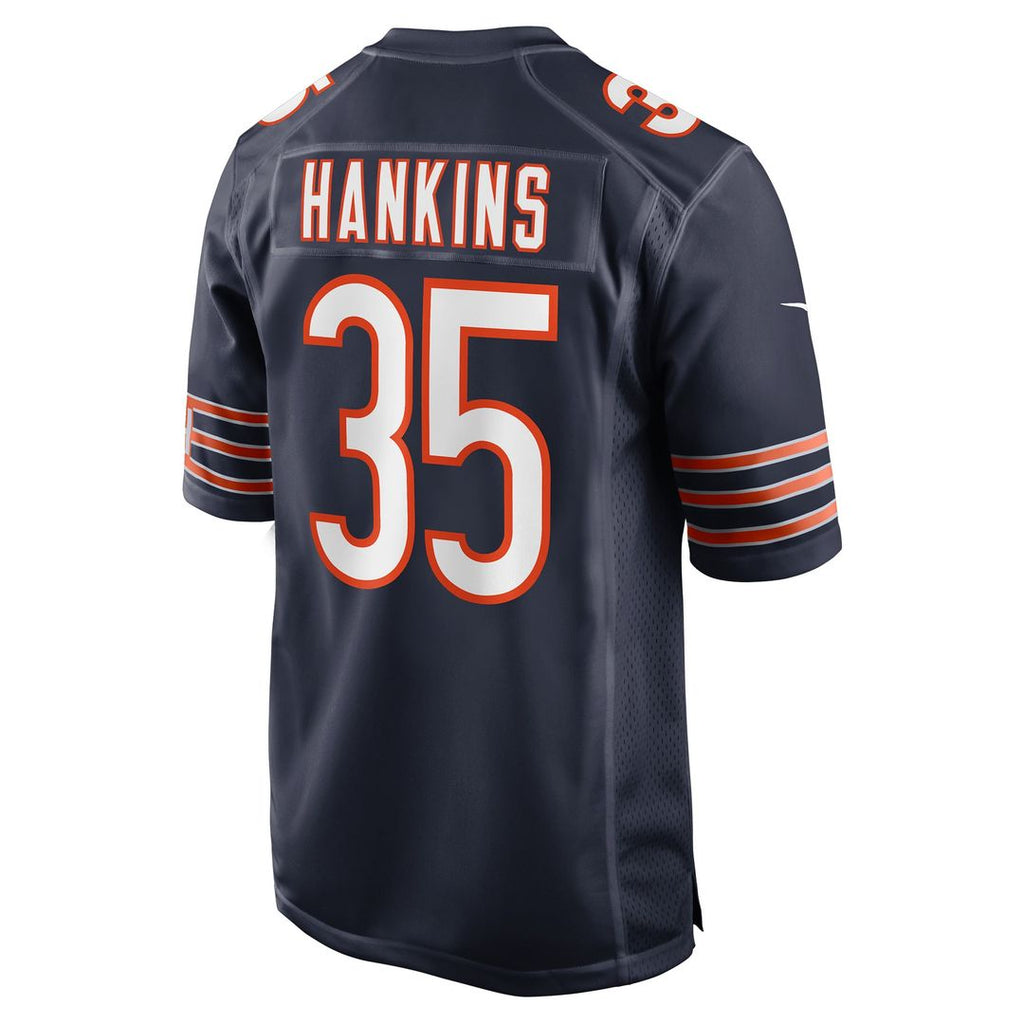 Chicago Bears Deion Hankins Navy Team Game Jersey product image 3, provided for visual reference and product detail review
