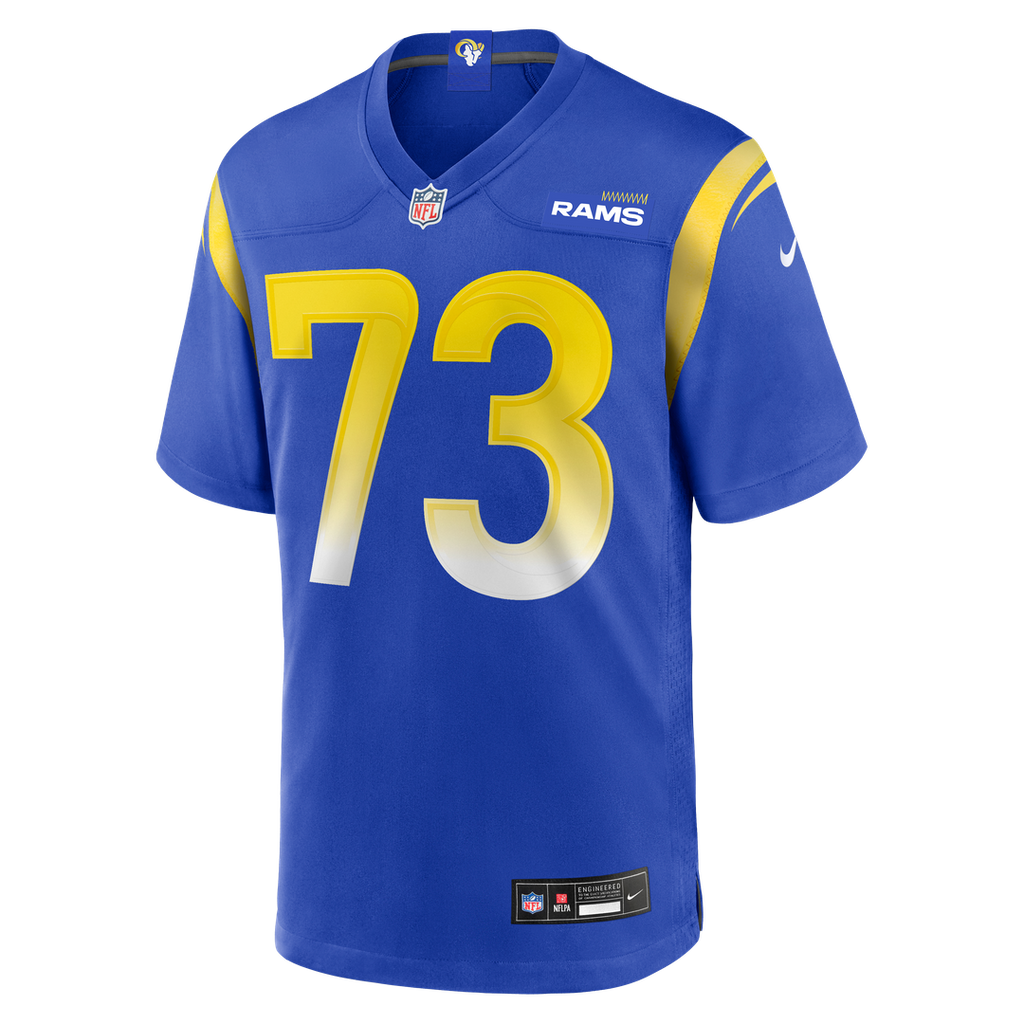 Los Angeles Rams Steve Avila Royal Home Game Jersey product image 2, provided for visual reference and product detail review