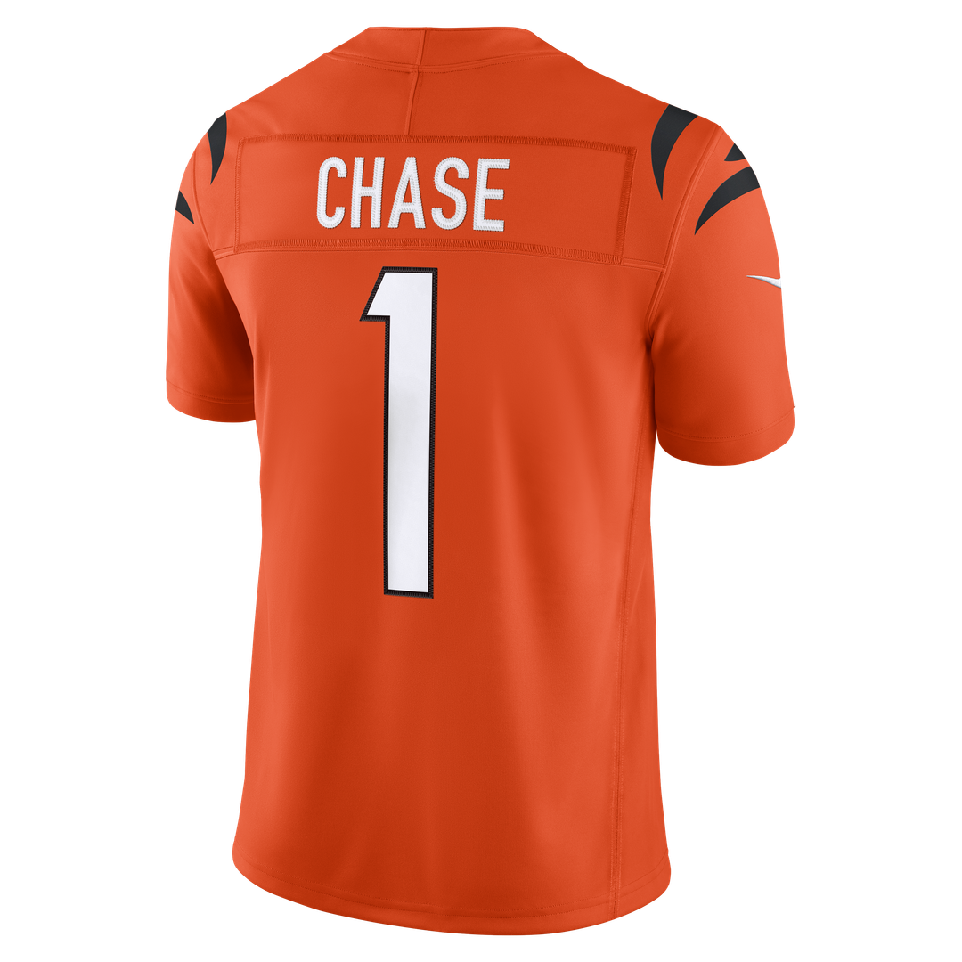 Cincinnati Bengals Ja'Marr Chase Black Team Vapor F.U.S.E. Stitched Limited Jersey product image 12, provided for visual