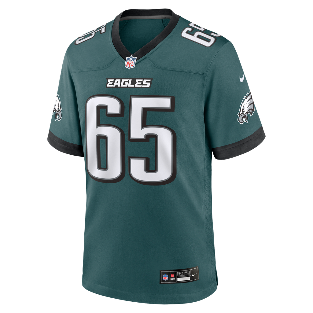 Philadelphia Eagles Lane Johnson Midnight Green Team Game Jersey product image 2, provided for visual reference and product