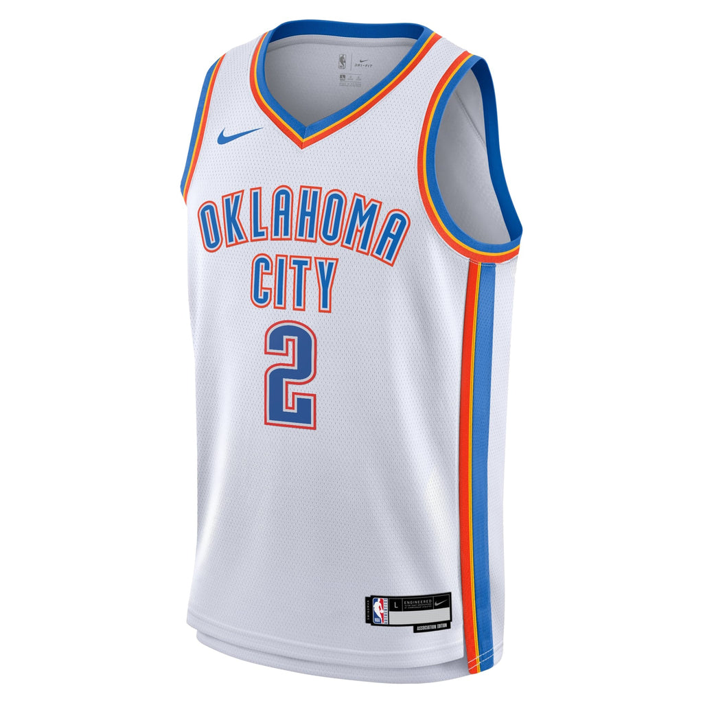 Shai Gilgeous-Alexander Oklahoma City Thunder Association Edition Swingman Jersey - White - Youth product image 3, provided