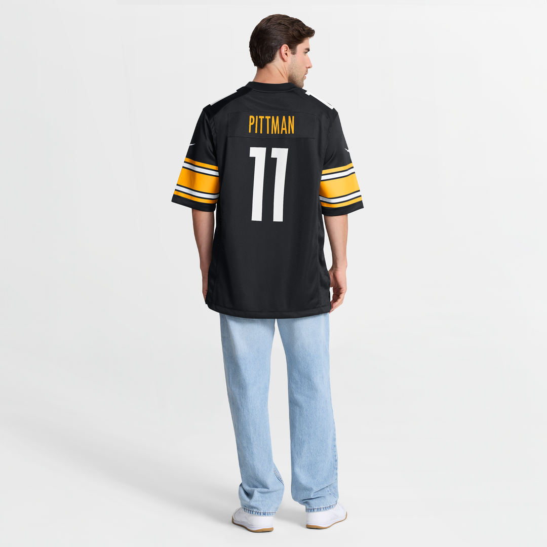 Pittsburgh Steelers Michael Pittman Jr. Black Game Jersey product image 5, provided for visual reference and product detail