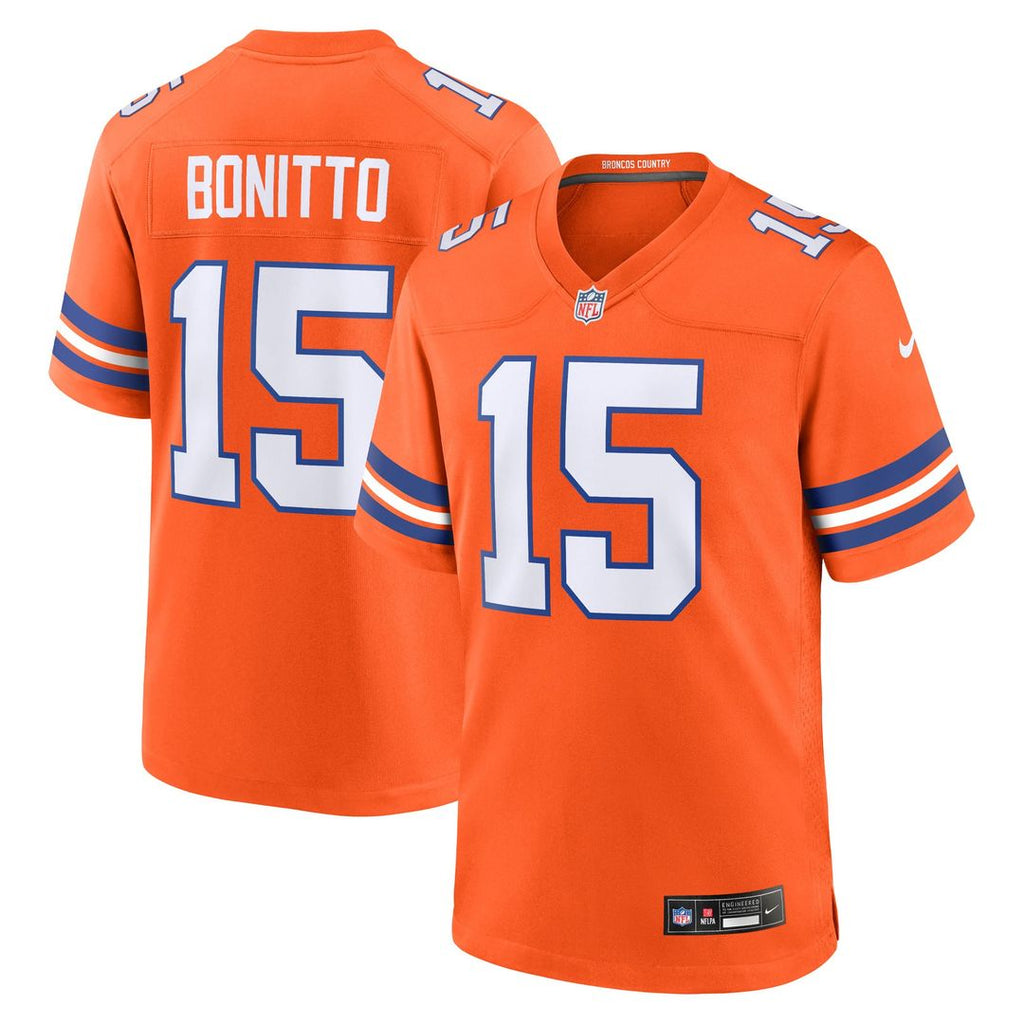 Denver Broncos Nik Bonitto Orange Alternate 2 Mile High Collection 1977 Throwback Game Jersey product image 1, provided for