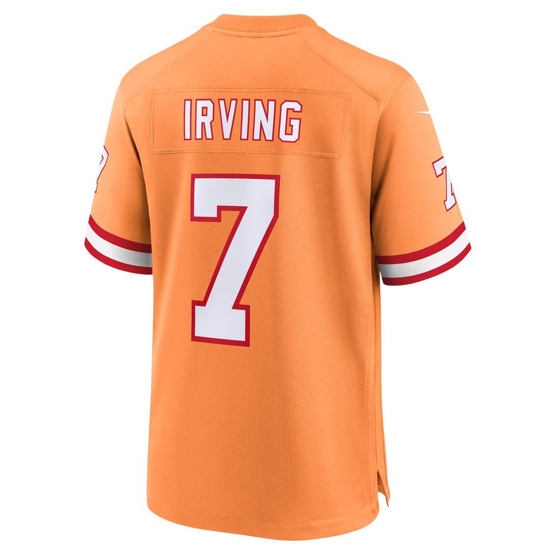 Tampa Bay Buccaneers Bucky Irving Orange Alternate Game Jersey product image 3, provided for visual reference and product