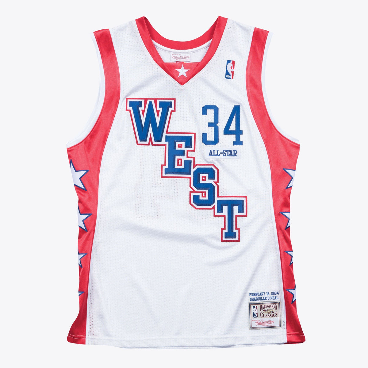 West Shaquille ONeal Los Angeles Lakers 2004 All-Star Authentic Jersey - White - Mens product image 3, provided for visual