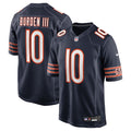 Chicago Bears Luther Burden III Navy Team Game Jersey product image 1, provided for visual reference and product detail