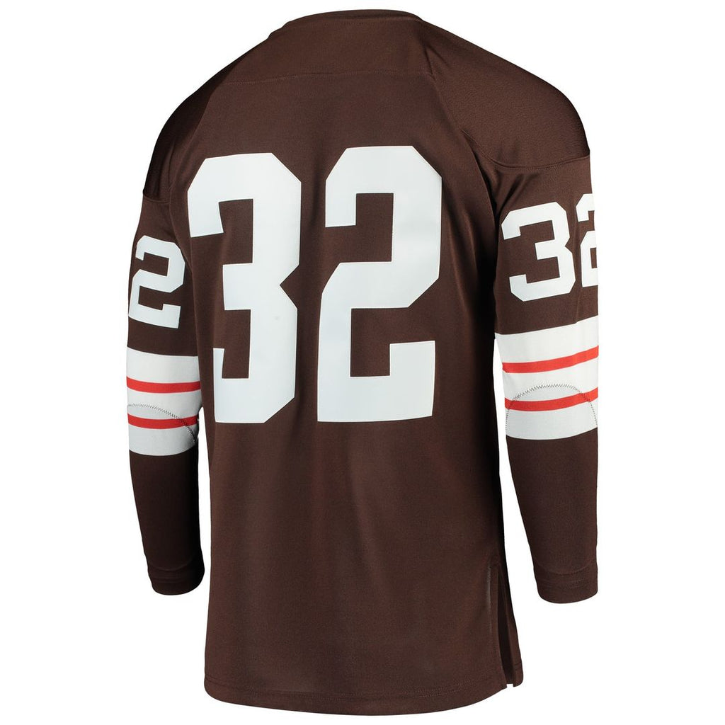 Cleveland Browns 1964 Jim Brown Brown Authentic Throwback Retired Player Jersey product image 3, provided for visual