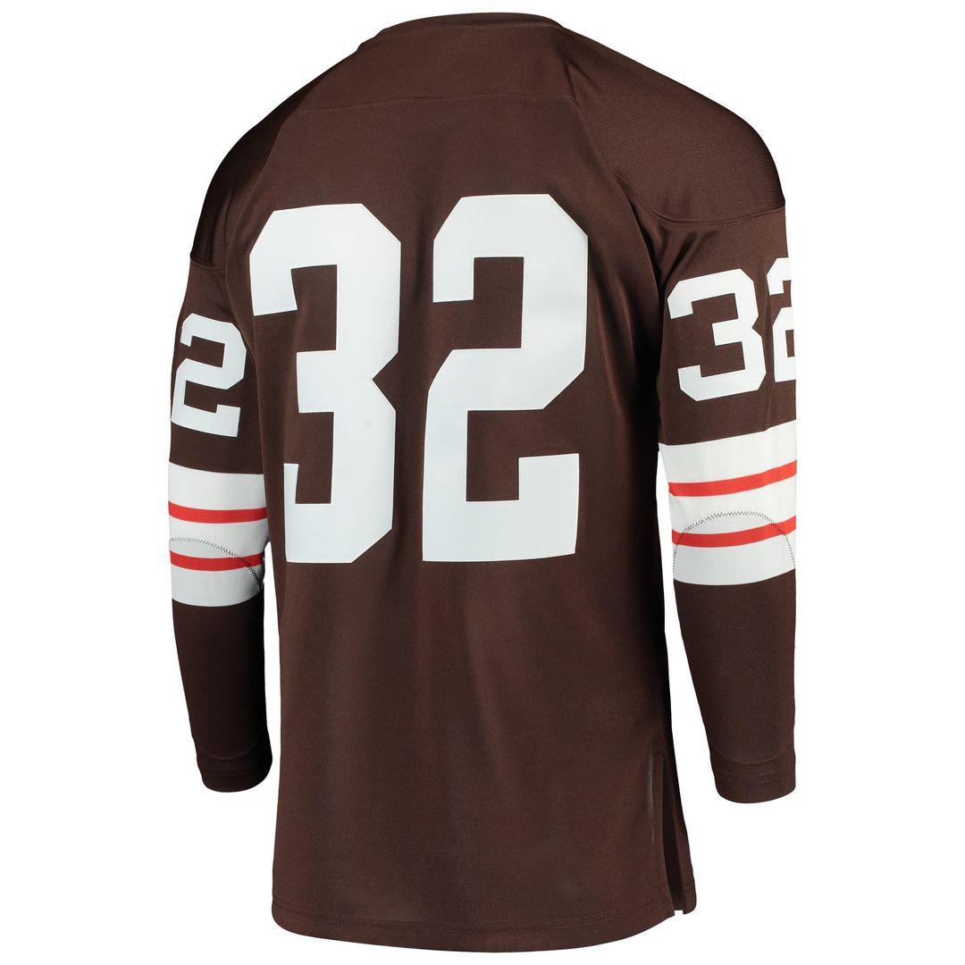 Cleveland Browns 1964 Jim Brown Brown Authentic Throwback Retired Player Jersey product image 3, provided for visual