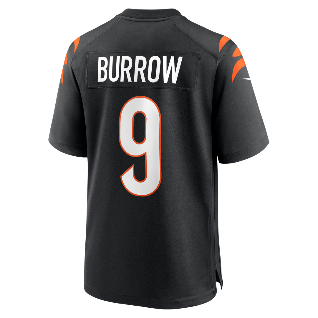 Cincinnati Bengals Joe Burrow Black Player Game Jersey product image 21, provided for visual reference and product detail