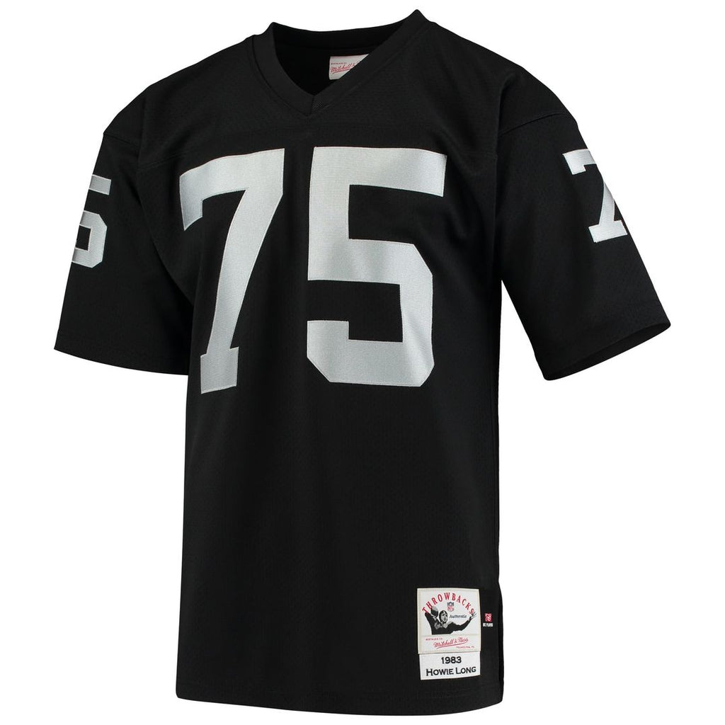 Las Vegas Raiders 1983 Howie Long Black Authentic Throwback Retired Player Jersey product image 2, provided for visual