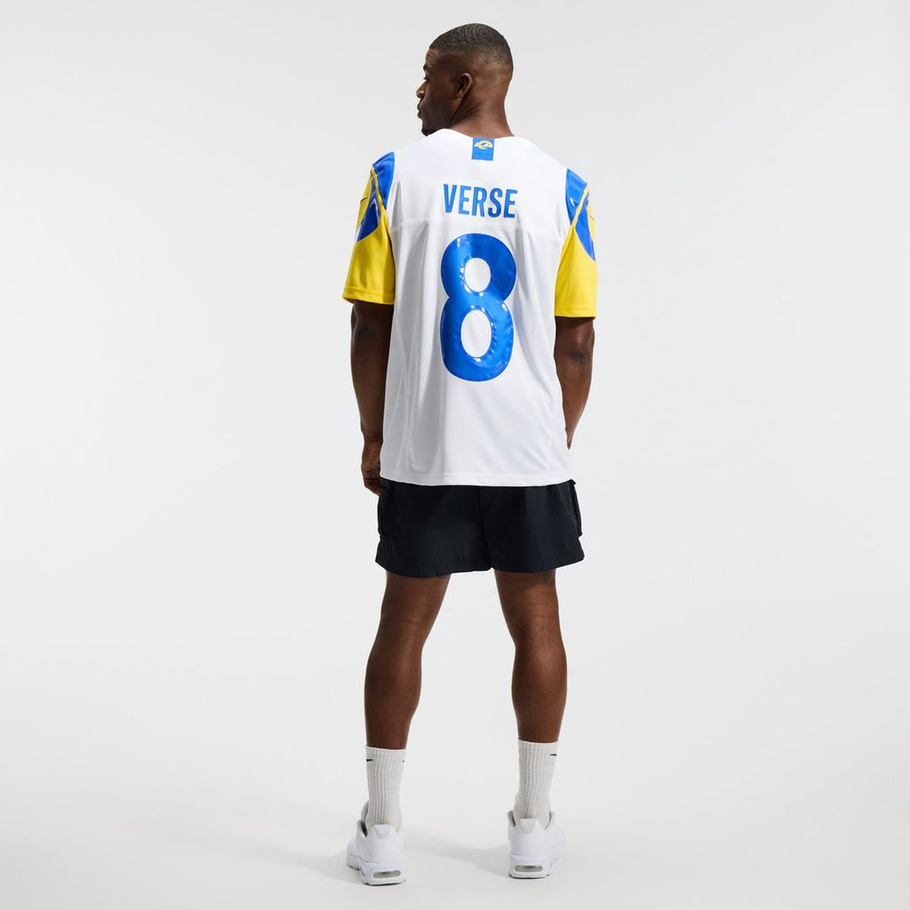 Los Angeles Rams Jared Verse White Vapor F.U.S.E. Stitched Limited Jersey product image 5, provided for visual reference and