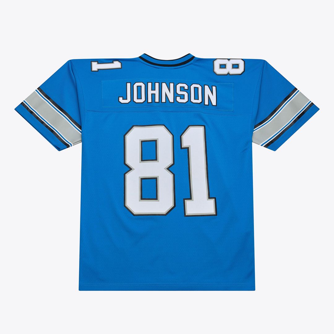 Detroit Lions Calvin Johnson Blue 2007 Legacy Replica Jersey product image 2, provided for visual reference and product