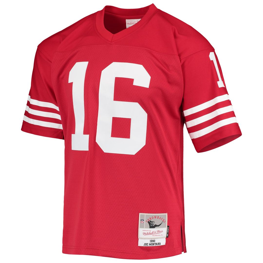 San Francisco 49ers Joe Montana Scarlet Legacy Replica Jersey product image 5, provided for visual reference and product