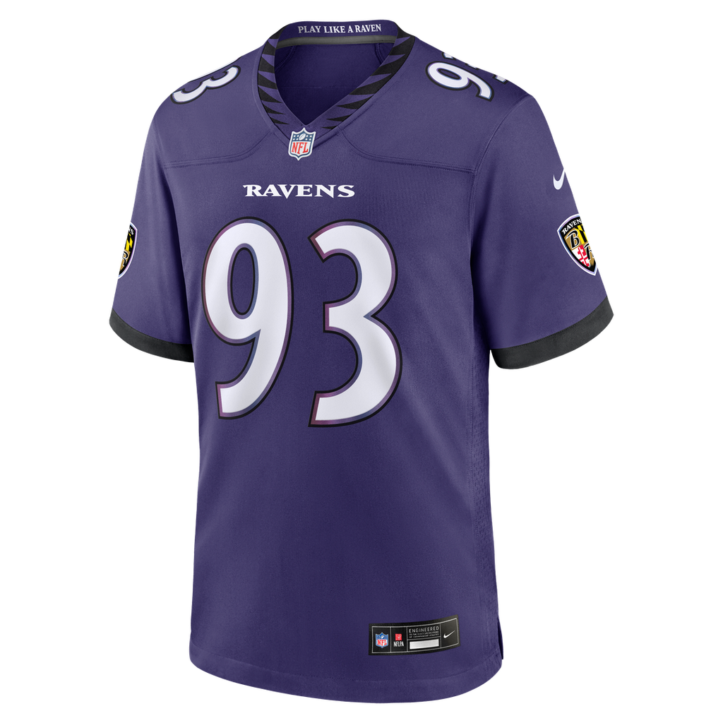 Baltimore Ravens Calais Campbell Purple Team Game Jersey product image 2, provided for visual reference and product detail