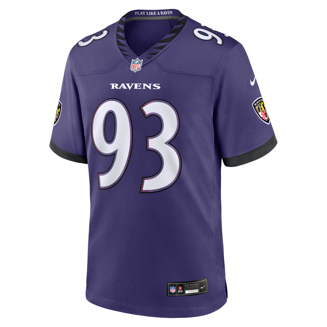 Baltimore Ravens Calais Campbell Purple Team Game Jersey product image 2, provided for visual reference and product detail