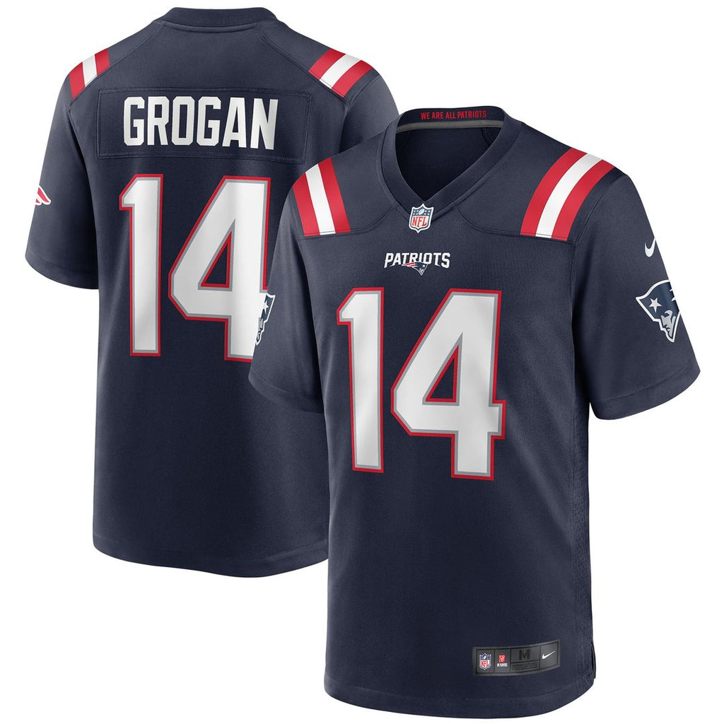 New England Patriots Steve Grogan Navy Game Retired Player Jersey product image 1, provided for visual reference and product