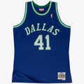 Dallas Mavericks Swingman Basketball Jersey Road Dirk Nowitzki 1998 - 99 product image 1, provided for visual reference and