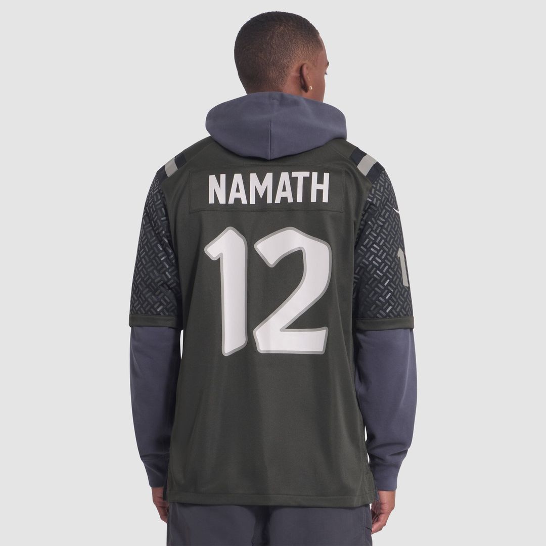 New York Jets Joe Namath Green Rivalries Collection Retired Player Game Jersey product image 5, provided for visual