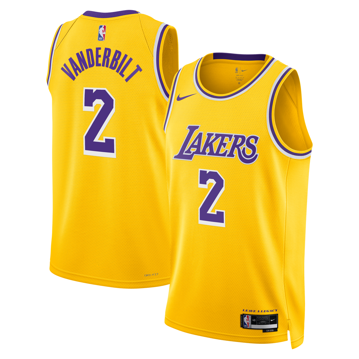 Los Angeles Lakers Nike Icon Edition Swingman Jersey - Gold product image 2